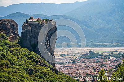 Amazing view of Monastery in Meteora Kalambaka Greece Stock Photo